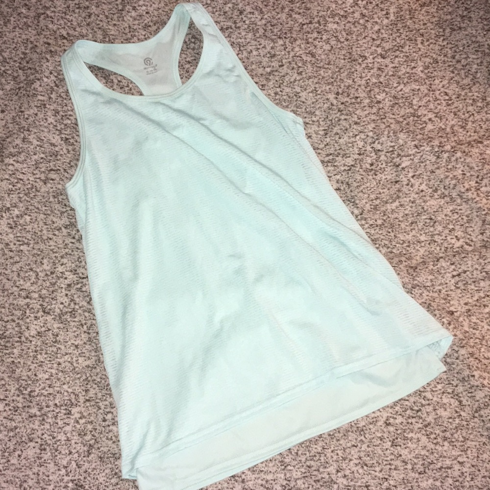 champion juniors light blue two layered tank top